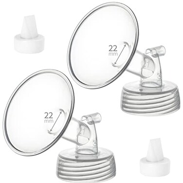 Belmikal 22mm FlangeDuckbill Valve Compatible with Spectra S2 S1 9 Plus Ameda MYA Motif Luna Cimilre Breastpumps Replacement Spectra Pump PartsAccessories FlangeShields