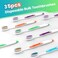 Frekare Bulk Toothbrushes 35 Pack Individually Wrapped Toothbrushes Pack for Adults Kids Disposable Toothbrush Medium Soft for Travel Donations Hotels