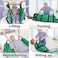 ZHEEYI Multipurpose 48 x 40 Positioning Bed Pad with Reinforced Handles Reusable Washable Patient Sheet for Turning Lifting Repositioning DoubleSided Nylon Fabric Green