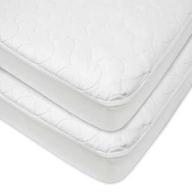 American Baby Company 2 Pack Waterproof Fitted Crib Mattress Protector 52 x 28 Quilted Noiseless Soft Breathable Crib Toddler Mattress Pad Cover