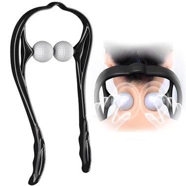 Dipua Neck Massager for Pain Relief Deep Tissue Self Trigger Point Shiatsu Shoulder Back Massager for Neck Shoulders Legs HomeOffice Use