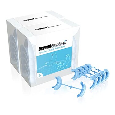 BEYOND FLEXIBLUE Comfort Cheek Retractors Disposable Dental Cheek Retractors Plastic Mouth Opener Medium 10pk