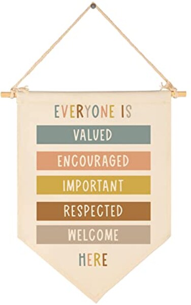 FYSIA Classroom Wall Banner SignEveryone Is ValvedPositive Growth Mindset Decor