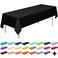PARTY ULYJA Black Tablecloths Plastic 3Pack Premium 54 Inches x 108 Inches Disposable Table Covers Decorative Table Cloths for Rectangle Tables
