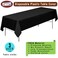 PARTY ULYJA Black Tablecloths Plastic 3Pack Premium 54 Inches x 108 Inches Disposable Table Covers Decorative Table Cloths for Rectangle Tables