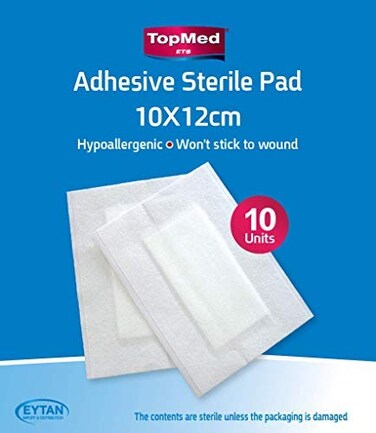 TOPMED ETS Sterile Adhesive pad 10 Count 10 X12 CM 39 X 47 Inch