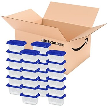 Ziploc Food Storage Meal Prep Containers Reusable for Kitchen Organization Smart Snap Technology Dishwasher Safe Mini Rectangle 24 Count