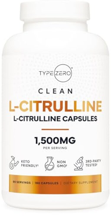 Type Zero LCitrulline 1500mg 180 Capsules GMOFree KetoFriendly