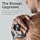 TOOLETRIES Silicone Body Scrubber 20 Shower Scrubber with Hook Charcoal