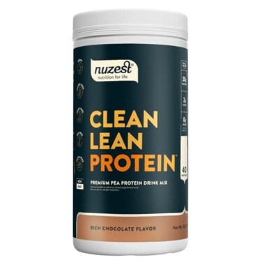 Nuzest Pea Protein Powder Clean Lean Protein Premium Vegan Plant Based Protein Powder Dairy Free Gluten Free GMO Free Protein Shake Rich Chocolate 40 Servings 22 lb