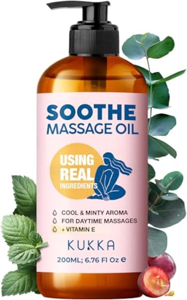 KUKKA essential KUKKA Soothe Massage Oil for Muscle Relaxing 676 fl oz Instantly Comforts for Full Body Relaxation Warming Sensation with Peppermint Eucalyptus Infused with Vitamin E and Natural Extra