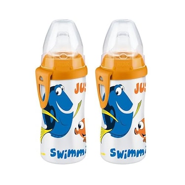 NUK Finding Dory Active Cup 10oz 2 Count Pack of 1 BPA Free Spill Proof Sippy Cup