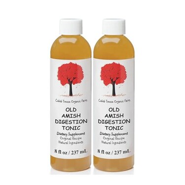 Caleb Treeze Digestion Tonic Formerly Stops Acid Reflux Pack of 2 8 oz Each Old Amish Formula FastActing Digestive Support for Occasional Heartburn Indigestion and Bloating Relief
