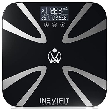 ميزان INEVIFIT لقياس نسبة الدهون في الجسم، جهاز تحليل رقمي عالي الدقة لتكوين الجسم في الحمام، يقيس الوزن، نسبة الدهون في الجسم، الماء، العضلات، مؤشر كتلة الجسم، مستويات الدهون الحشوية، وكتلة العظام، مناسب لـ 10 مستخدمين، يشمل البطاريات.