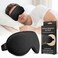 FACEMOON Blackout Weighted Eye Mask for Sleeping 3D Contoured GentlePressure Sleep Mask for Men Women Airplane Travel Night Shift Essentials Zero Eye Pressure Breathable Blindfold Black
