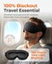 FACEMOON Blackout Weighted Eye Mask for Sleeping 3D Contoured GentlePressure Sleep Mask for Men Women Airplane Travel Night Shift Essentials Zero Eye Pressure Breathable Blindfold Black