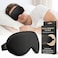 FACEMOON Blackout Weighted Eye Mask for Sleeping 3D Contoured GentlePressure Sleep Mask for Men Women Airplane Travel Night Shift Essentials Zero Eye Pressure Breathable Blindfold Black