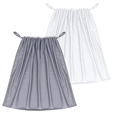 Biloban Reusable Diaper Pail Liner Bags 2 Pack for Ubbi Diaper Pail Waterproof Larger Capacity Washable Wet Bag for Dirty Diapers Cloth Diaper Laundry and Kitchen Garbage Grey White