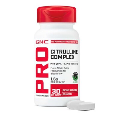 GNC Pro Performance Citrulline Complex 1700mg 60 Tablets Fuels Nitric Oxide Production for Healthy Blood Flow