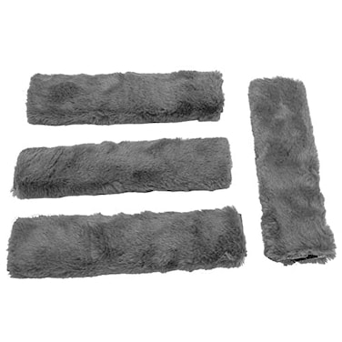 LoyaGour 4Pack Seatbelt Covers for KidsSeat Belt Cushion CoverInfant Baby Car Seat Neck Shoulder Strap PadsSoft Newborn Carseat Stroller Straps Covers AccessoriesGrey