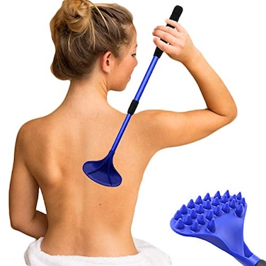 EASACE Back Scratcher for Women Men Extendable with Strong ABS Massage Head 21inch Body Scratcher for Adults Pets Compact RetractableBlue