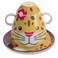 Pavilion Gift Company Izzy and Owie Four Piece Stackable Dinner Set Leopard