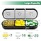 PULIV Weekly Pill Organizer 3 Times a Day Portable Travel Pill Box 7 Day with Large Pill Containers LightProof Pill Case for Vitamins Medication Supplements and Fish Oils Black