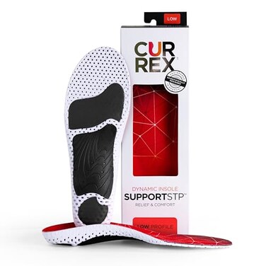 نعل داخلي داعم لقوس القدم من CURREX SupportSTP مع تبطين فائق وتهوية ممتازة، غلاف متين لتقليل الإجهاد والراحة، مناسب للأحذية الرياضية والعصرية وأحذية العمل، للرجال والنساء ذوي قوس القدم المنخفض، مقاس 2XL
