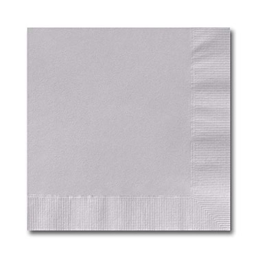 Canopy Street Silver Grey Beverage Napkins 100 Plain Gray Bulk Napkin Pack 4 34 x 4 34 Square Cocktail Event NapkinsBlank Party 3 Ply Napkins