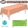 PARTY ULYJA Peach Tablecloths Plastic 3Pack Premium 54 Inches x 108 Inches Disposable Table Covers Decorative Table Cloths for Rectangle Tables