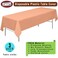 PARTY ULYJA Peach Tablecloths Plastic 3Pack Premium 54 Inches x 108 Inches Disposable Table Covers Decorative Table Cloths for Rectangle Tables