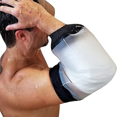 غطاء استحمام لخط PICC من FIGHTECH للذراع العلوي، مقاسان، قابل لإعادة الاستخدام، كمّ لخط PICC الوريدي، غطاء مقاوم للماء للجبس، مناسب لجروح الكوع، يناسب عضلة الذراع 1220 بوصة، طول الغطاء 16 بوصة