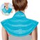 Comfytemp Ice Pack for Neck Shoulders Pain Relief Resuable Large Gel Shoulder Cooling Wrap for Upper Back Cold Compress Therapy for Cervical Injuries Recovery Items for Men Women Small Sky Blue
