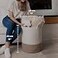 OrganiHaus Tall Cotton Rope Laundry Basket Hamper Blanket Storage 52L