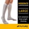FUTURO AntiEmbolism Knee Length Stockings Large Regular White Moderate 18 mmHg