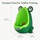 AOMOMO Frog Pee Training Urinal Frog Potty Training Urinal for Toddler Boys with Spinning Target Wall Mounted Boys Pee Trainer with Hook Green