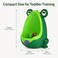 AOMOMO Frog Pee Training Urinal Frog Potty Training Urinal for Toddler Boys with Spinning Target Wall Mounted Boys Pee Trainer with Hook Green