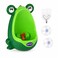 AOMOMO Frog Pee Training Urinal Frog Potty Training Urinal for Toddler Boys with Spinning Target Wall Mounted Boys Pee Trainer with Hook Green