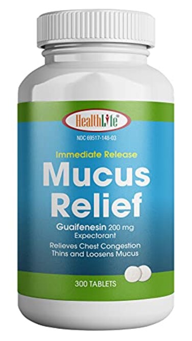 HEALTH LFE HealthLife Mucus Relief Guaifenesin Tablets 200 mg 300 Count