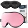 INNELO Sleep Mask for Side Sleeper Eye Mask Sleeping Women Men 100 Light Blocking 3D Contoured Cup Sleeping Mask Soft No Eye Pressure Cover Blindfold Night Shade for Travel Nap Yoga Pink