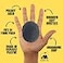 G.B.S Gents Palm Pocket Shampoo Brush Scalp Massager for Men Women with Round Bristles Ergonomic Grip Made in USA Black Peine para Cabello