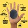 G.B.S Gents Palm Pocket Shampoo Brush Scalp Massager for Men Women with Round Bristles Ergonomic Grip Made in USA Black Peine para Cabello