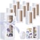 Honoson 24 Pcs Tumbler Gift Box with Ribbon for Sublimation Glass Exhibition Boxes Transparent for 12oz 16oz 20oz Drinking Cup Glasses Jars Mug Can Blanks White