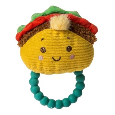 Mary Meyer Sweet Soothie Soft Baby Rattle with Teether Ring Taco