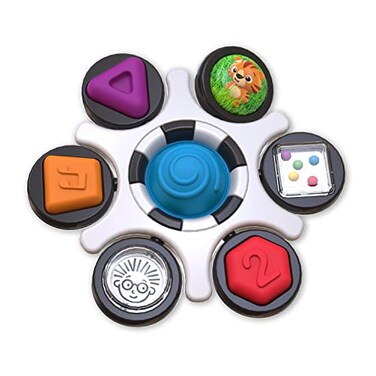 Baby Einstein Curiosity Clutch Fidget Sensory Toy and Pop It Rattle BPA Free Infant Teether Age 3 Months Multicolored