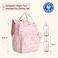 BabbleRoo Diaper Bag Backpack Baby Essentials Travel Tote Multi Function Water Resistant Diaper Bag Travel Essentials Baby Bag with Changing Pad Stroller Straps Pacifier Case Pink Birdy