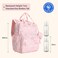 BabbleRoo Diaper Bag Backpack Baby Essentials Travel Tote Multi Function Water Resistant Diaper Bag Travel Essentials Baby Bag with Changing Pad Stroller Straps Pacifier Case Pink Birdy