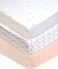American Baby Company 3 Pack Fitted Crib Sheets 52x28 Blush StarZigzag
