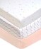 American Baby Company 3 Pack Fitted Crib Sheets 52x28 Blush StarZigzag