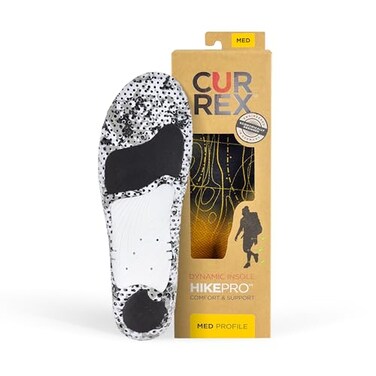 نعال CURREX HikePro للأحذية الرياضية، مزودة ببطانة ماصة للصدمات لتقليل الإجهاد وتحسين الأداء، وسطح كعب مانع للانزلاق لمزيد من الثبات، مناسبة للرجال والنساء ذوي تقوس القدم المتوسط ​​والكبير.